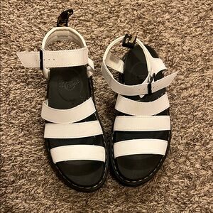 White Dr Marten Sandals